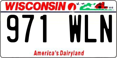 WI license plate 971WLN