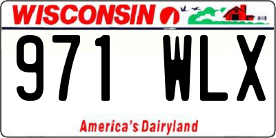 WI license plate 971WLX