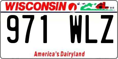 WI license plate 971WLZ
