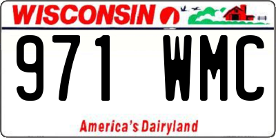 WI license plate 971WMC