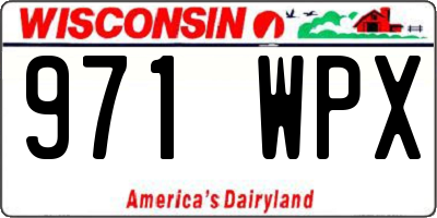 WI license plate 971WPX