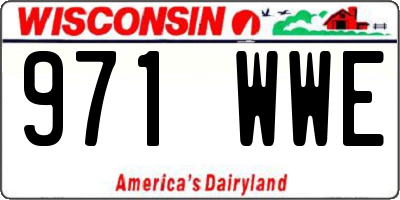 WI license plate 971WWE