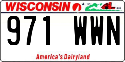 WI license plate 971WWN