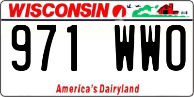 WI license plate 971WWO