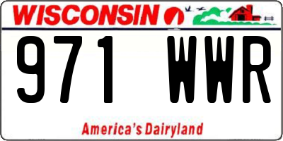 WI license plate 971WWR