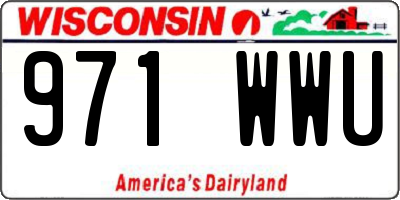 WI license plate 971WWU