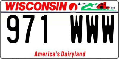 WI license plate 971WWW