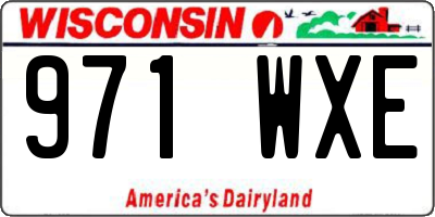 WI license plate 971WXE
