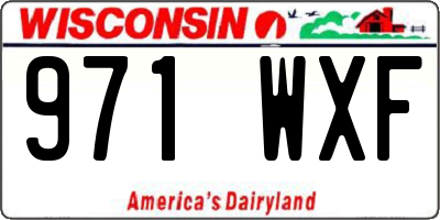 WI license plate 971WXF
