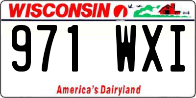 WI license plate 971WXI