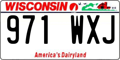 WI license plate 971WXJ