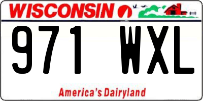 WI license plate 971WXL