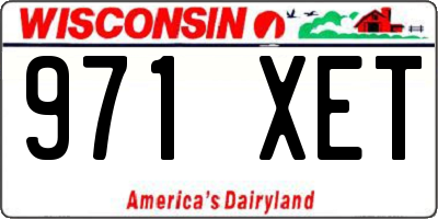 WI license plate 971XET