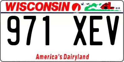 WI license plate 971XEV