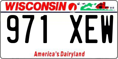 WI license plate 971XEW