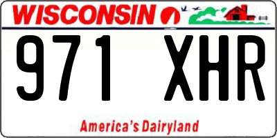 WI license plate 971XHR