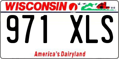 WI license plate 971XLS