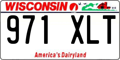 WI license plate 971XLT