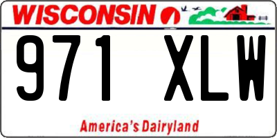 WI license plate 971XLW