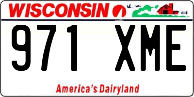 WI license plate 971XME
