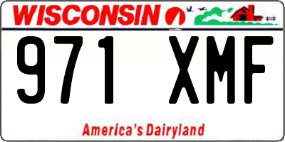 WI license plate 971XMF