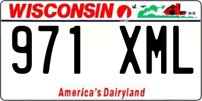 WI license plate 971XML