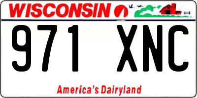 WI license plate 971XNC