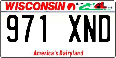 WI license plate 971XND