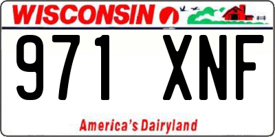 WI license plate 971XNF