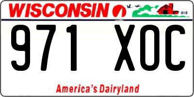WI license plate 971XOC