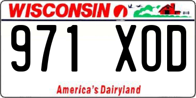 WI license plate 971XOD