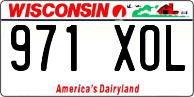 WI license plate 971XOL