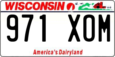 WI license plate 971XOM