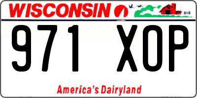 WI license plate 971XOP