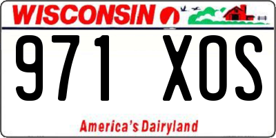 WI license plate 971XOS