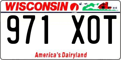 WI license plate 971XOT