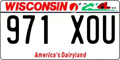 WI license plate 971XOU