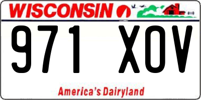 WI license plate 971XOV