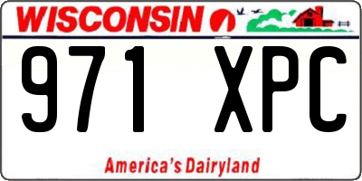 WI license plate 971XPC
