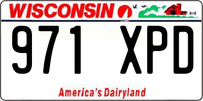 WI license plate 971XPD