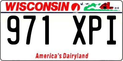 WI license plate 971XPI