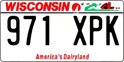 WI license plate 971XPK