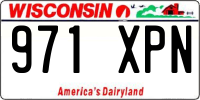 WI license plate 971XPN