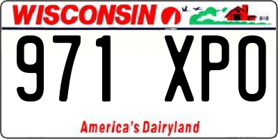 WI license plate 971XPO