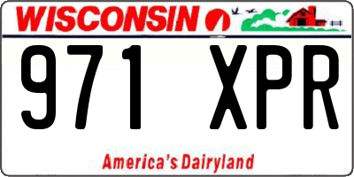 WI license plate 971XPR