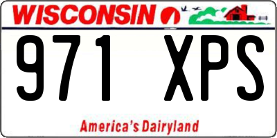 WI license plate 971XPS