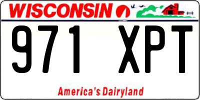 WI license plate 971XPT