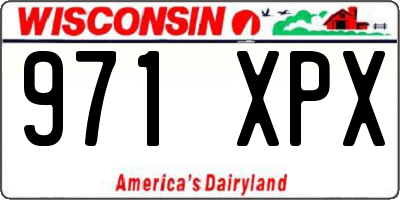 WI license plate 971XPX