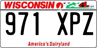 WI license plate 971XPZ