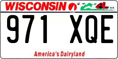WI license plate 971XQE